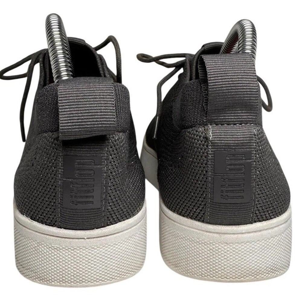 FitFlop‎ Women 7.5 Rally Knit Trainer Sneakers Metallic Gray Shimmer Activewear - Picture 9 of 16